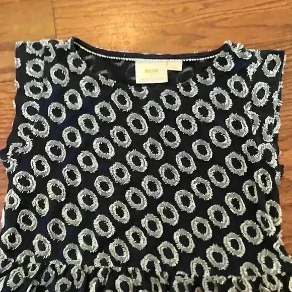 Maeve Anthropologie Dress Size XS Petite Texture Dot Empire Baby Doll Mini Dress - Picture 4 of 7